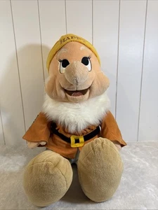 Disney Store Happy Dwarf Plush Large 25" Stuffed Toy Snow White & Seven Dwarfs - Picture 1 of 15