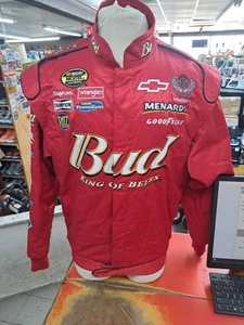 Chase Authentics Drivers Line Budweiser Dale Jr. NASCAR Racing Jacket M Men’s - Picture 1 of 7