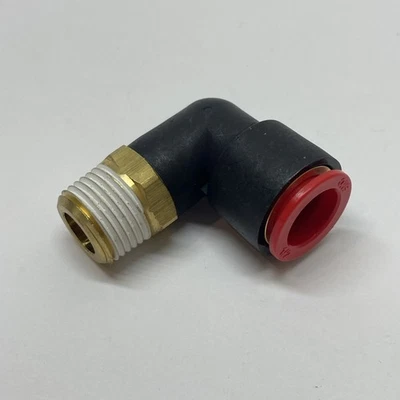 (LOT OF 20) SMC KQL13-36S One-Touch Pneumatic Male Elbow ½″ Tube - ⅜″ NPT - Image 1 of 4