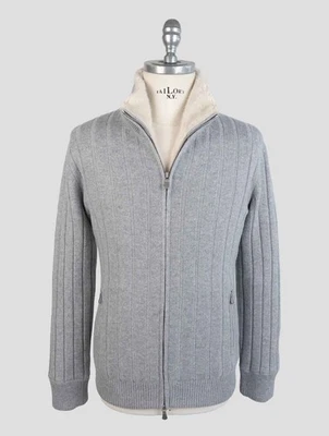 NEW BARBA NAPOLI GRAY CASHMERE WITH FUR COAT US 44 - EU 54 BCZ4 - Image 1 of 4