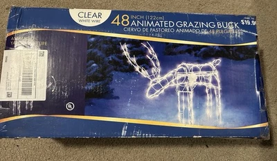 De colección 48" Animado Buck Ciervo Iluminado Exterior Decoración de Navidad Foto 1 de 3