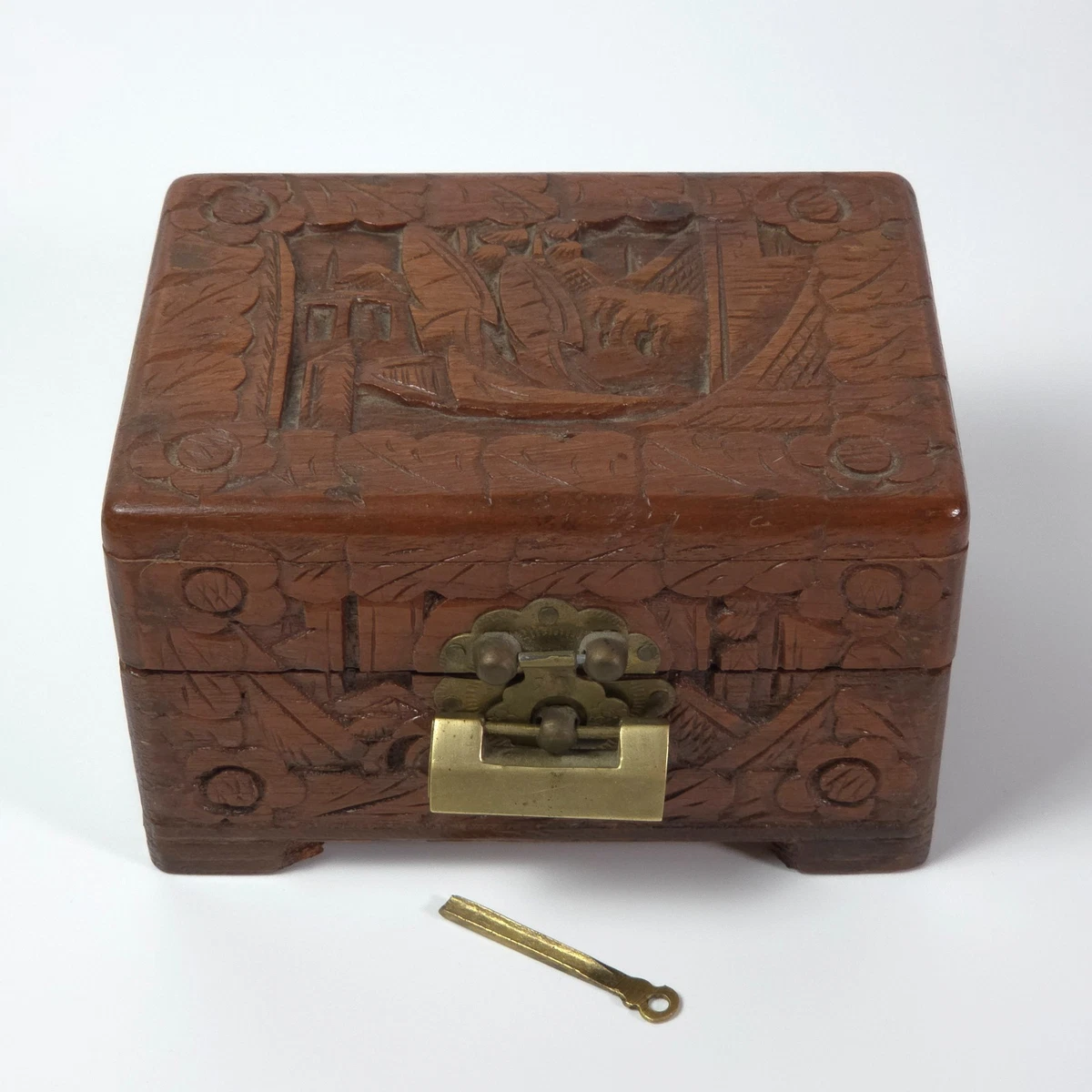 中国漢銅器　古銅置物　木箱付　1070g /幅約19㎝　東Y7-0501⭐︎2F 中国漢銅器 古銅置物 木箱付 1070g /幅約19㎝ 東Y7-0501