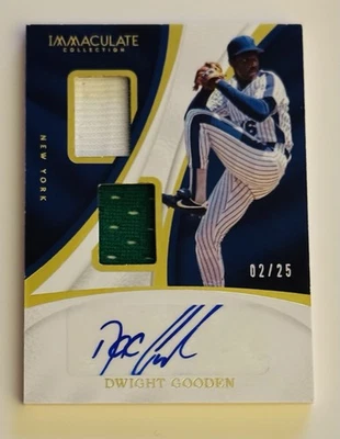 2017  PANINI IMMACULATE COLLECTION GAME USED PATCH DWIGHT DOC GOODEN /25 Mets - Image 1 of 2