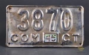 1945 Connecticut Commercial License Plate - Picture 1 of 4