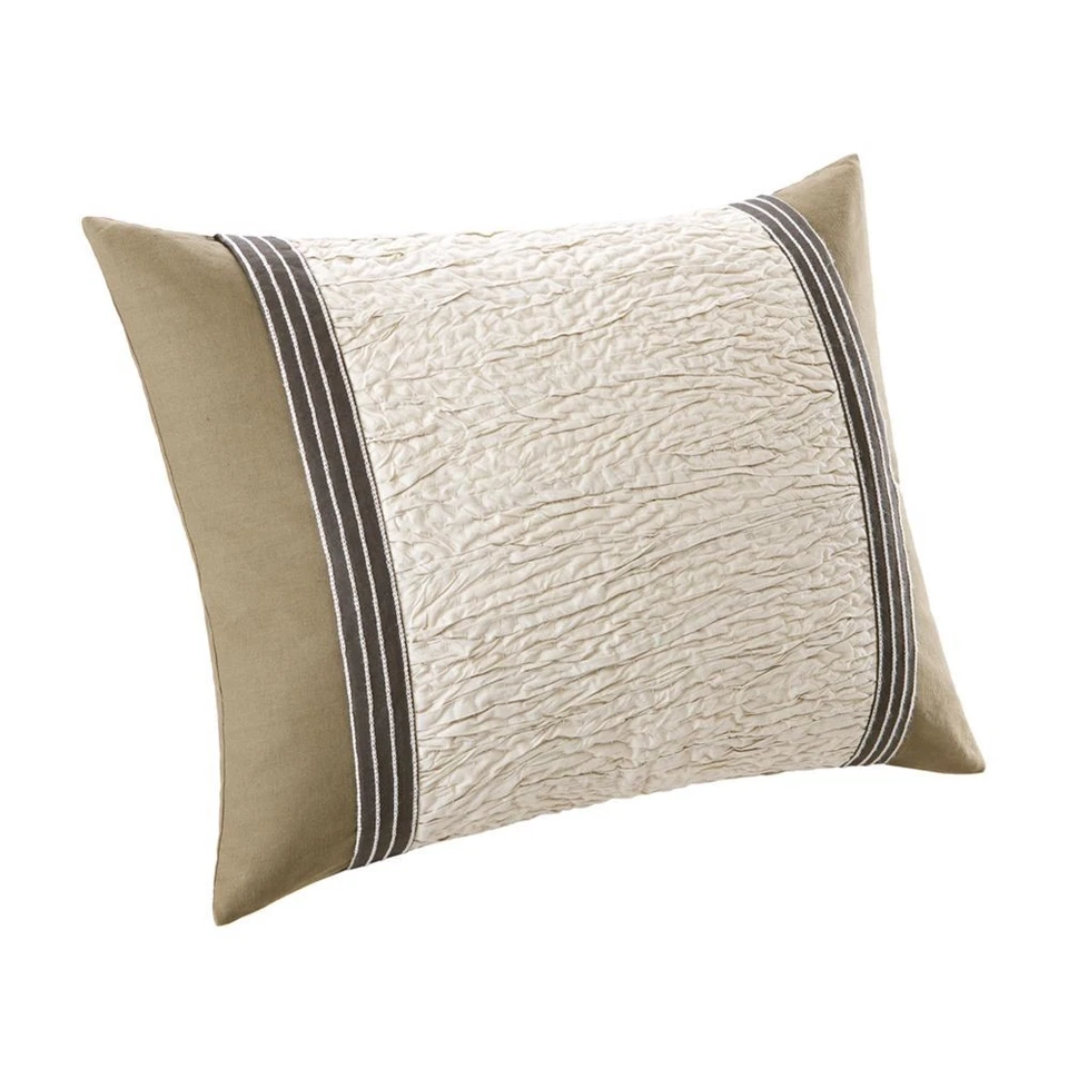 NATORI "BALI" ALMOHADA ESTÁNDAR FARSA(S)-MARRÓN CAQUI/VERDE HELECHO/NATURAL/NEGRO-$110 Foto 1 de 1