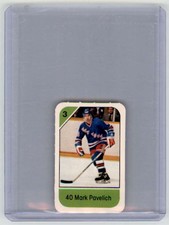 1982-83 POST CEREAL MINI NHL HOCKEY CARD MARK PAVELICH NEW YORK RANGERS #NNO