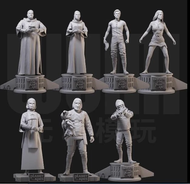  Unpainted Unassembled  1/24 Resin Planet of the Apes 7 Figures MODEL KITS - Image 1 of 1