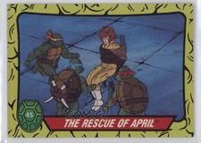 1989 Topps Teenage Mutant Ninja Turtles April O'Neil The Rescue of April #45 sc7