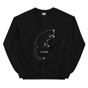 Cute Funny Aesthetic Cat Design Unisex Sweatshirt - Picture 1 of 11