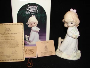Precious Moments Porcelain The Voice of Spring First Issue #12068 Certificate - Picture 1 of 7
