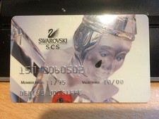 Vintage Swarovski Collectors Society SCS Members Card Pierrot Design 1995-2000