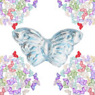 100pcs Painted Glass Butterfly Spacer Beads for DIY Jewelry