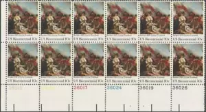 Plate Block of 12 stamps - Scott 1564 - 10 cent - Bunker Hill - 1975 - MNH - Picture 1 of 1