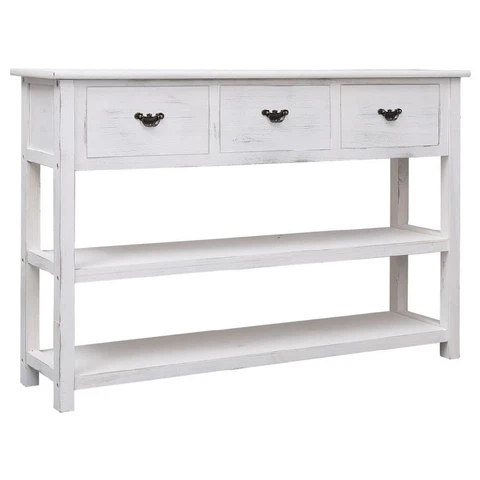 Sideboard Antique White 45.3x11.8x29.9 Wood Cover