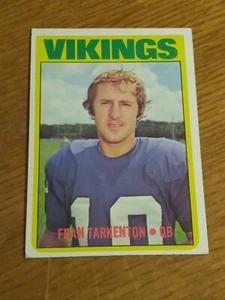 1972 Topps Football #225 Minnesota Vikings Legendary Quarterback Fran Tarkenton - Picture 1 of 2