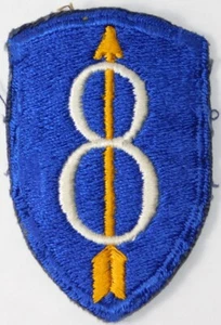 VTG WWII US Army 8th Division Airborne Theater Made Cut Edges Patch - Picture 1 of 4