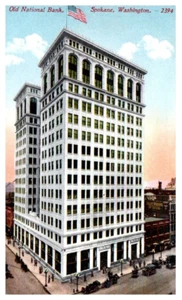 ANTIGUO BANCO NACIONAL Spokane, WA Postal - Imagen 1 de 2