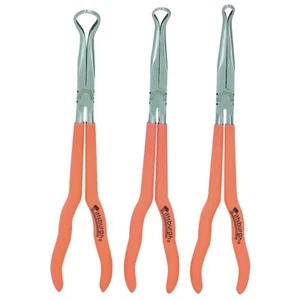 3 Pc 3/8" 1/2" 3/4" Long Reach Hose Grip Pliers Heater, Vacuum, Fuel, FREE S&H  - Picture 1 of 1