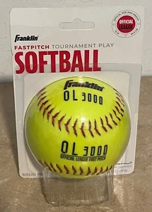 Franklin Sports Official Game Softballs OL3000 Fastpitch 12" Inch Yellow... - Picture 1 of 3