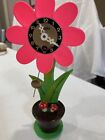 Vintage Linden “pink Daisy” Key Wind Miniature Clock. 