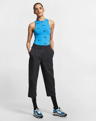 Nike Air Mujer Body Sin Mangas M Azul Negro Informal Gimnasio Entrenamiento Playa Nuevo Foto 1 de 4