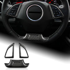 REAL HARD Carbon Fiber Steering Wheel Buttons Cover For Chevrolet Camaro 16-2021