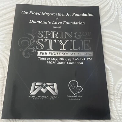 Mayweather Vs Mosley  - MAYWEATHER PRE FIGHT EVENT PROGRAM - Image 1 of 4