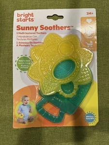 BRIGHT STARTS SUNNY SOOTHERS 2 MULTI-TEXTURED TEETHERS 3M+ - Picture 1 of 2