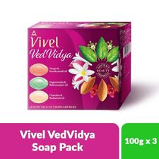 Vivel VedVidya Luxury Skincare Soaps for Women & Men, For All Skin Types 3x100g