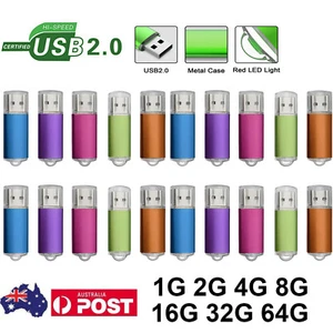 USB 2.0 Flash Thumb Drives Memory Stick 20/50/100 Pack 1GB 2G 4G 8G 16G 32G 64GB - Picture 1 of 14