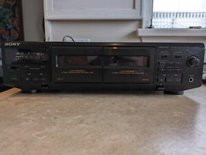 Vintage SONY Stereo TC-WE405  DUAL CASSETTE DECK Player / DUB Recorder Tested