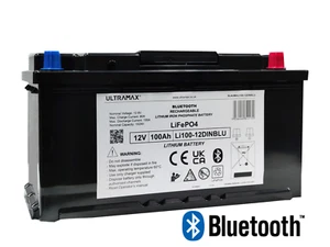 Recreational Vehicles Battery LI100-12 12v 100Ah Lithium LiFePO4 BLUETOOTH - Picture 1 of 8