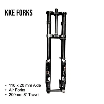 KKE MTB Bike Air Fork for Stealth Bomber SurRon EBike 8" Travel 20mm Thru Axle - Image 1 of 4