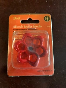 SILLCOCK FAUCET HANDLE 1 3/4" Red square stem -removable handle NEW Do It 402419 - Picture 1 of 4