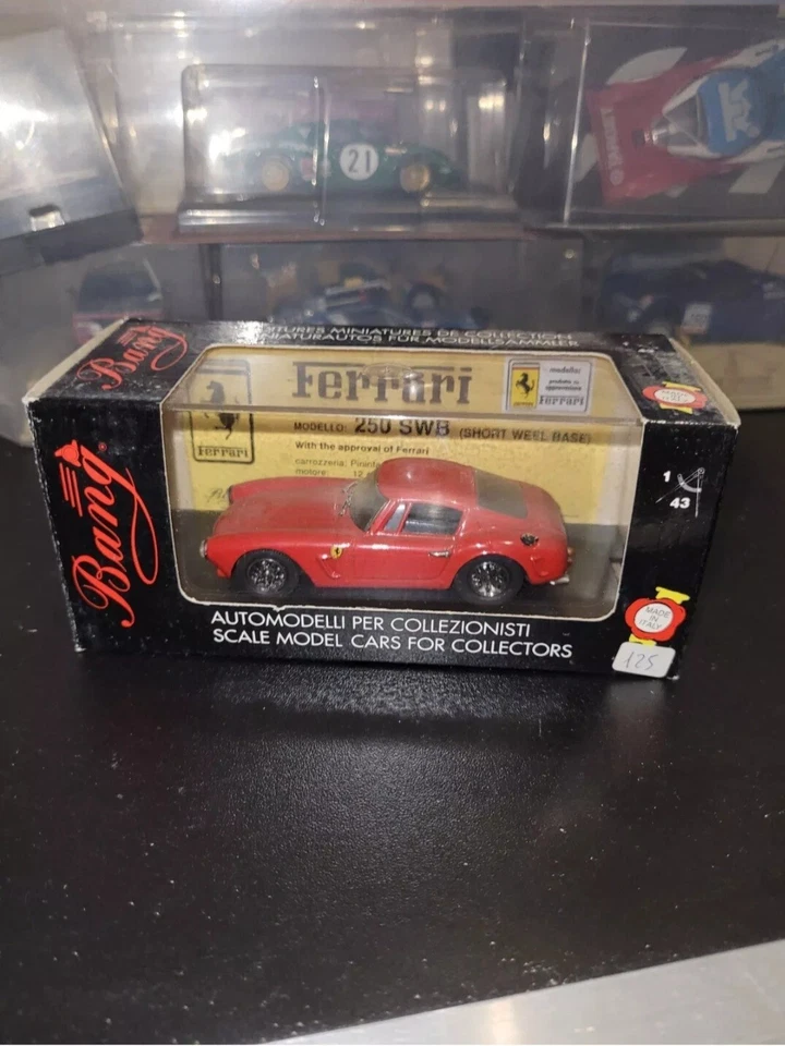 BANG 7075 FERRARI 250 SWB PROVA - RED 1:43 - VERY GOOD IN BOX Foto 1 de 4