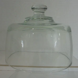 Vintage Round Heavy Glass Cheese Tray Dome Cover 6.25" Wide and 5.5" Tall - Picture 1 of 6