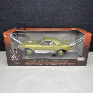 Highway 61 1970 Plymouth Cuda 440 Lime Green 1/18 Scale Rare - Picture 1 of 17