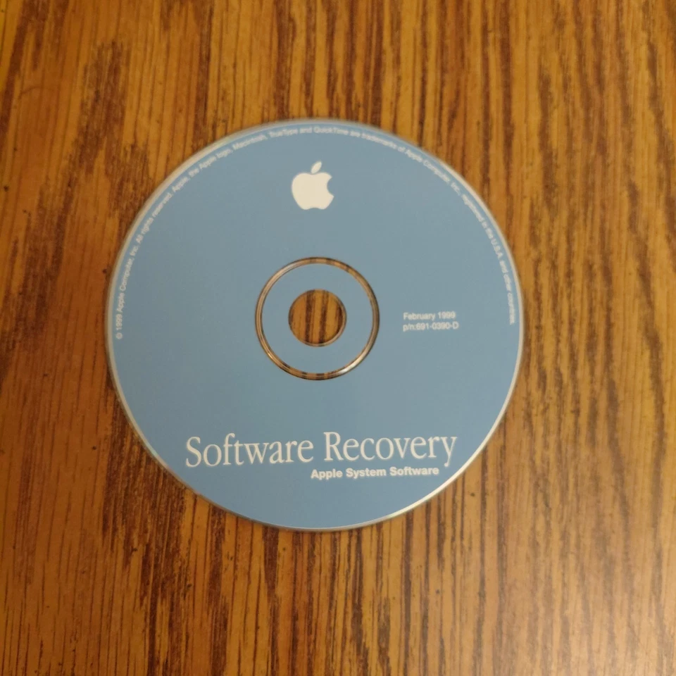 Apple Software Recovery Apple System Software February 1999 691-0390-D Disc Only - Image 1 of 1