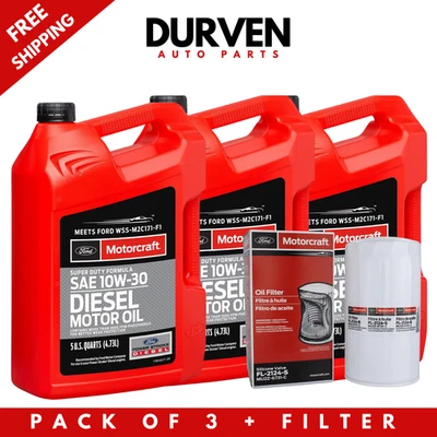 Motorcraft 10W-30 Engine Oil & Filter Kit For 11-22 Ford 6.7L Powerstroke Diesel - Image 1 of 4