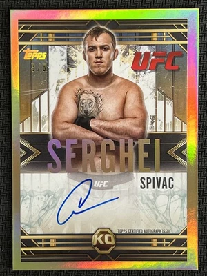 2025 Topps Knockout UFC 2012 Throwback Gold #TB-SS Serghei Spivac Auto 5/8 - Image 1 of 3