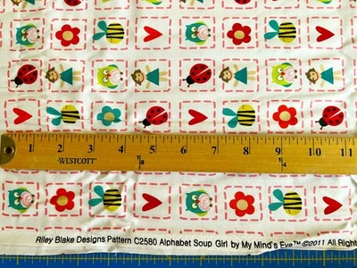 Sopa de letras Bugs Owl Flower por My Mind's Eye para RB C2580 blanca - 1 yarda Foto 1 de 2