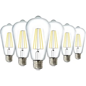 Sunco 6 Pack 60W Vintage LED Edison Bulbs Equivalent 8.5W CRI92 800 Lumens, D... - Picture 1 of 7