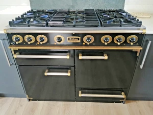 FALCON - DUAL FUEL 211/GEO RANGE AND HOOD IN BLACK - 110CM - Picture 1 of 4