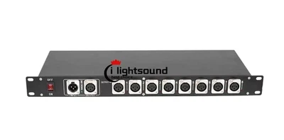 DMX512 8Way Isolated Splitter Amplifier Distributor 3Pin XLR for par moving head - Image 1 of 4