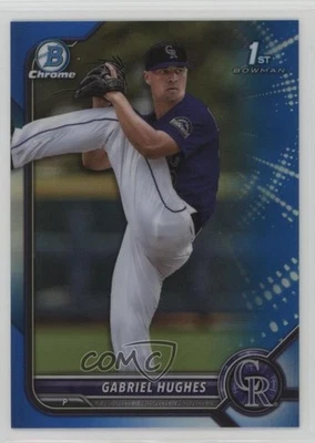 2022 Bowman Draft Chrome Blue Refractor /150 Gabriel Hughes #BDC-151 - Image 1 of 2