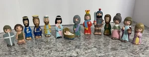 Ensemble crèche enfant 3" caoutchouc vacances Noël lot 14 - Photo 1/8