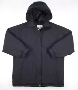 Vintage Eddie Bauer Coat Men's XL Goose Down Heavy Parka Hooded Black - Picture 1 of 10