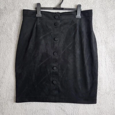 H&M Womens Straight & Pencil Skirt Size US 14 Black Zip 1058 - Изображение 1 из 4