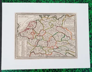 XVIII ème - L'Empire d'Allemagne - Superbe & Rare Carte J Chiquet 32 x 24 - 1719 - Picture 1 of 1