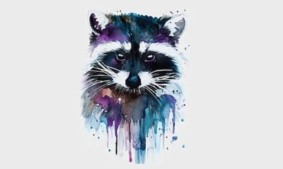 COLORIDO MAPACHE 9" X 6" ancho plancha en transferencia (2000) Foto 1 de 3